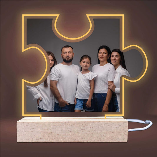 3D LED Lampe Puzzle - personalisiert - mit Foto und Wunschtext