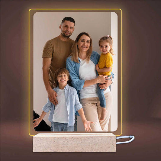 3D LED - Lampe hoch - personalisiert - mit Foto und Wunschtext